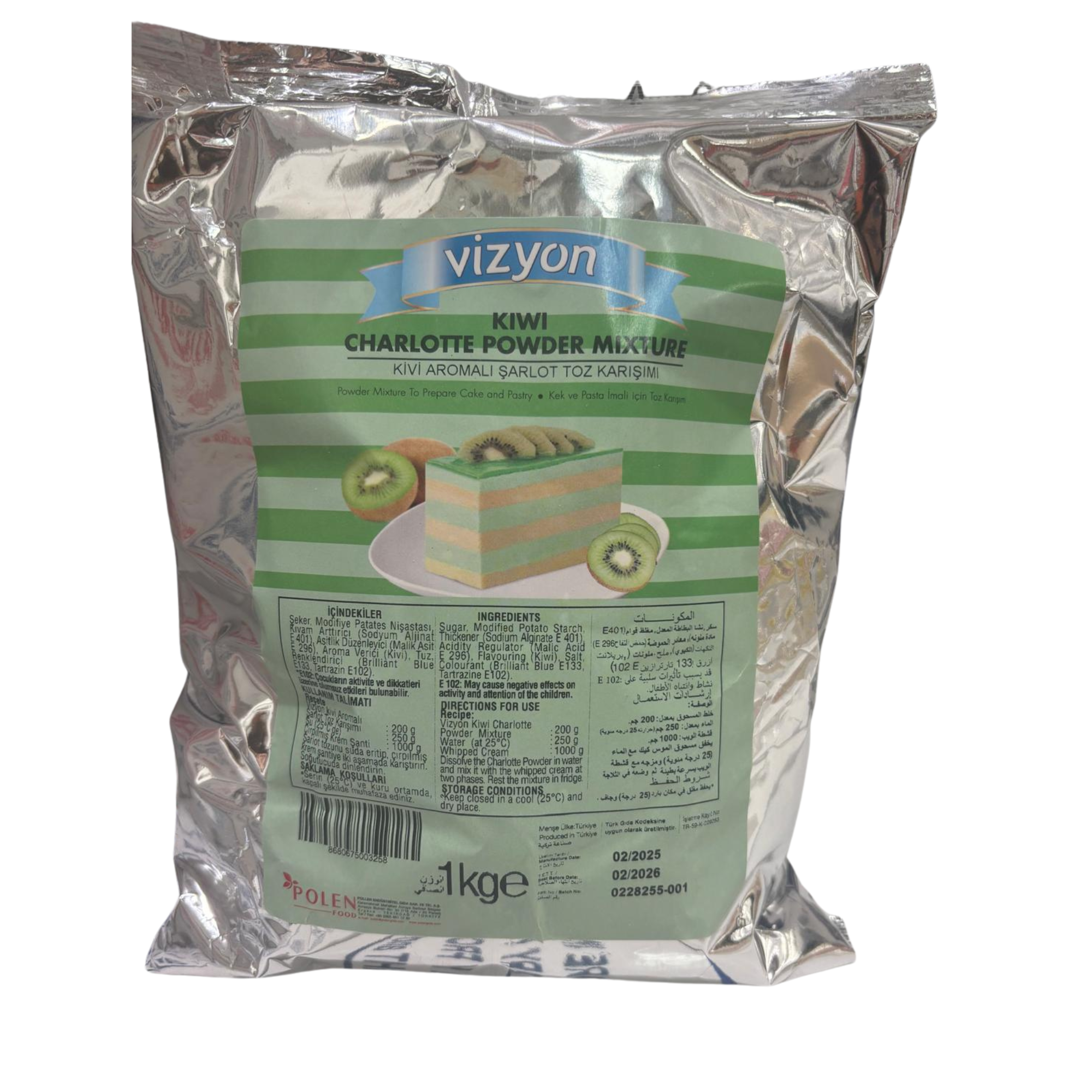 Vizyon Kiwi Charlotte Powder Mixture