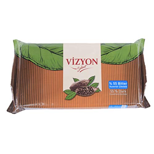 Vizyon Dark 55% Couverture Chocolate Block 2.5kg
