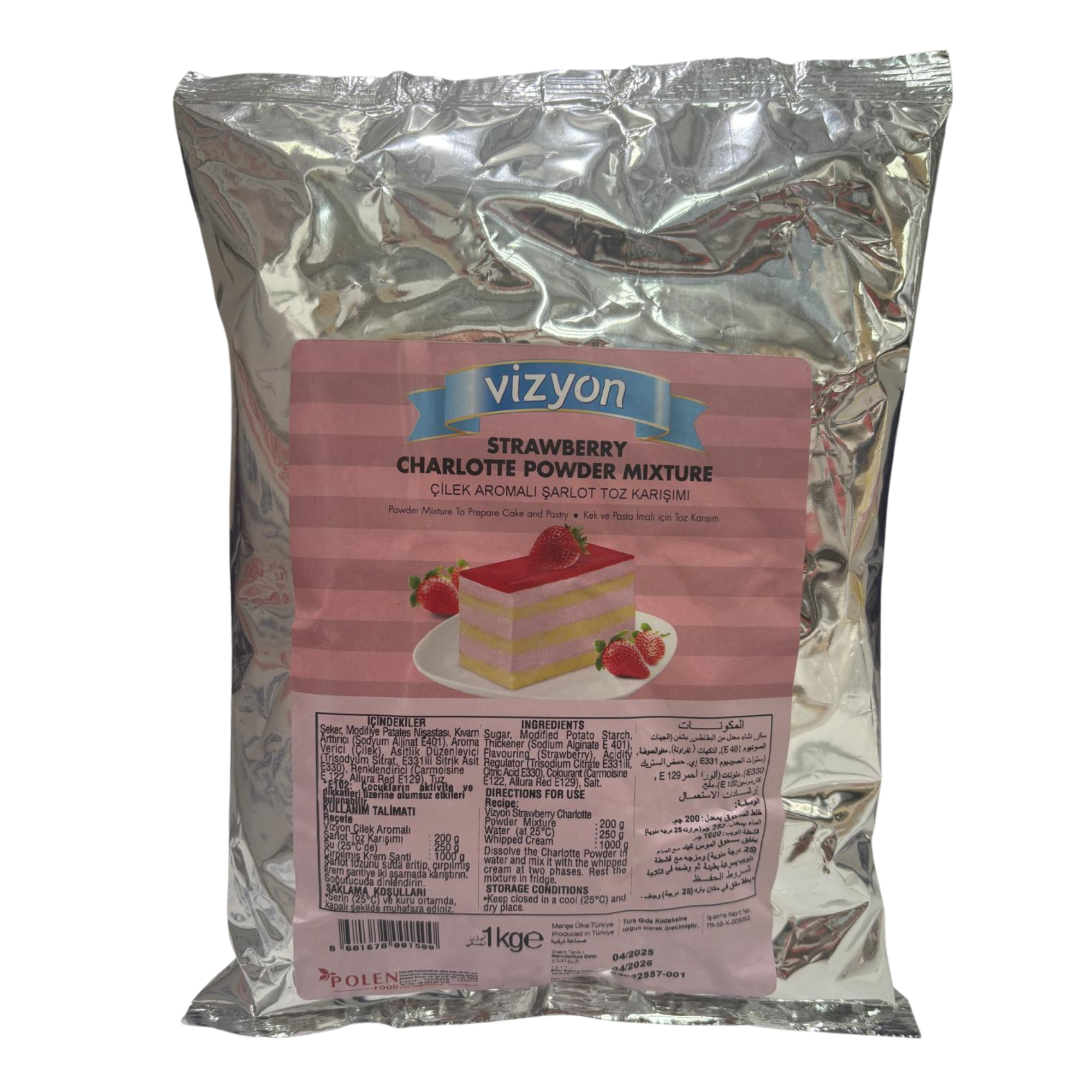 Vizyon Strawberry Charlotte Powder Mixture