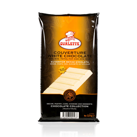Couverture White Chocolate 35% Block 2,5 kg