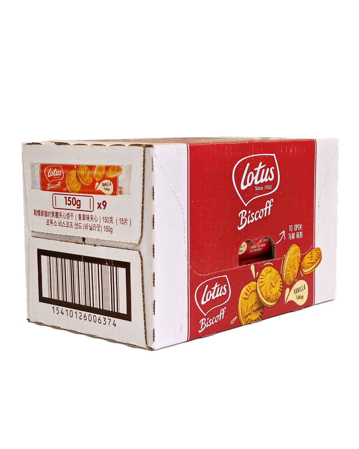 Lotus Biscoff Vanilla Flavour 150 gr X 9
