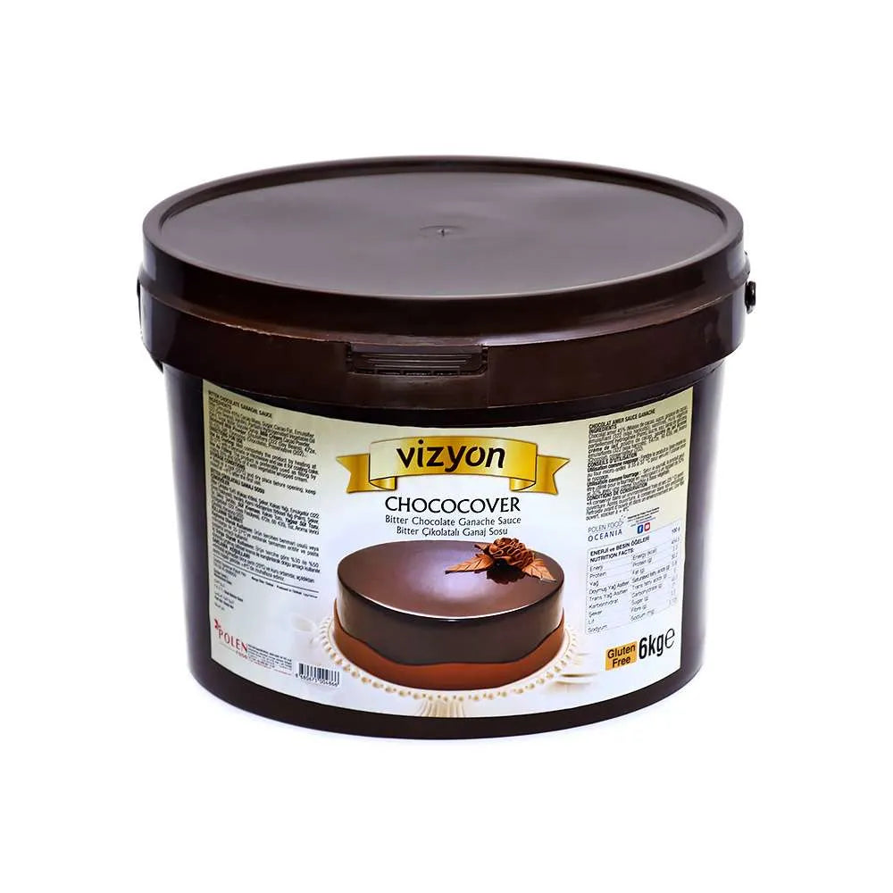 Vizyon Chococover Dark Chocolate Ganache Sauce 6kg