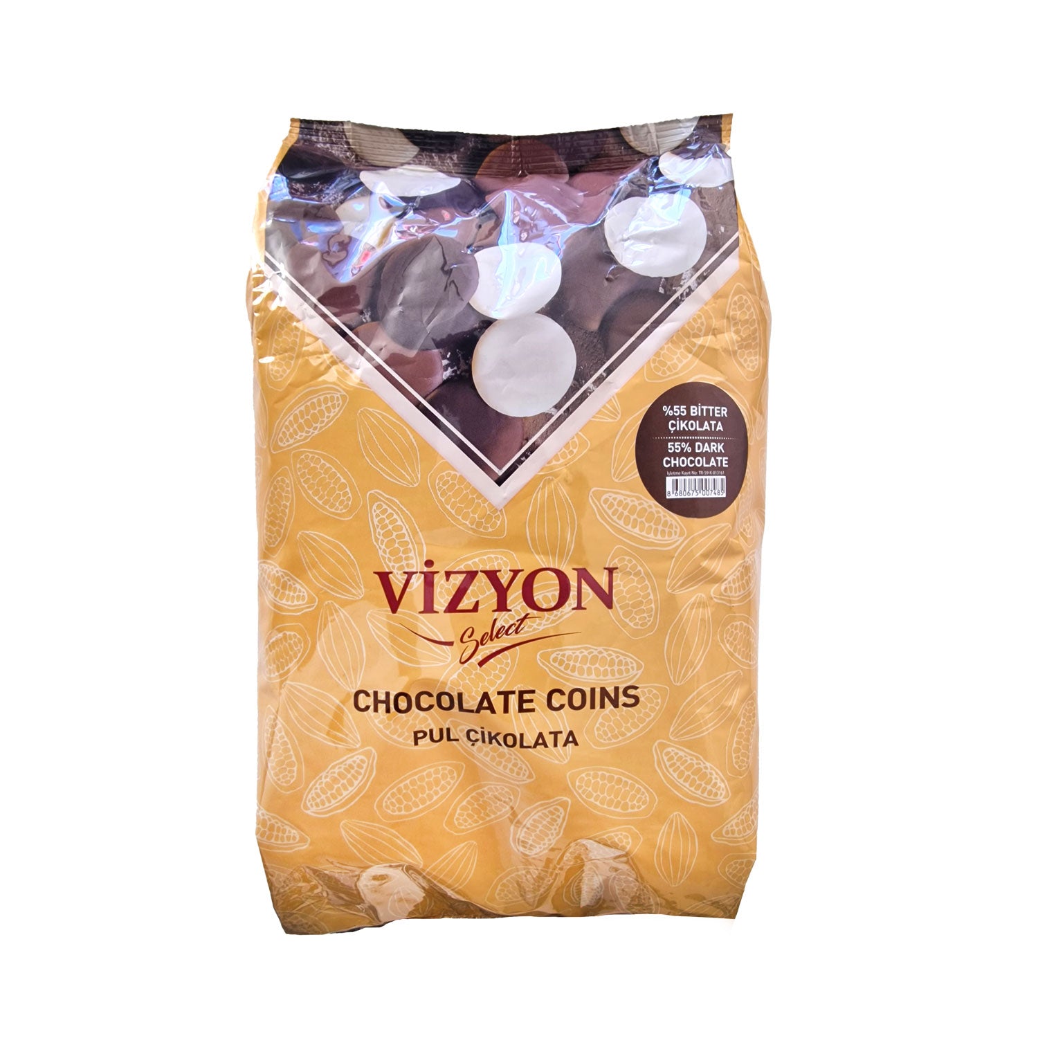 55% Dark Chocolate Button vizyon 2.5kg
