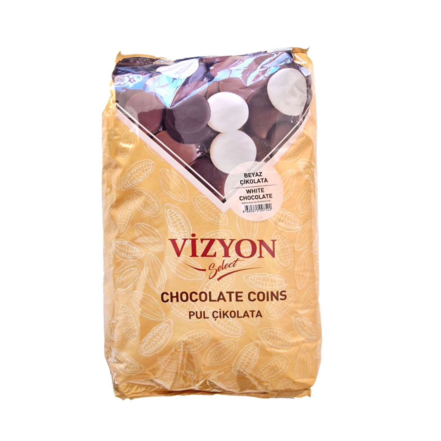 33% White Chocolate Buttons Vizyon 2.5kg