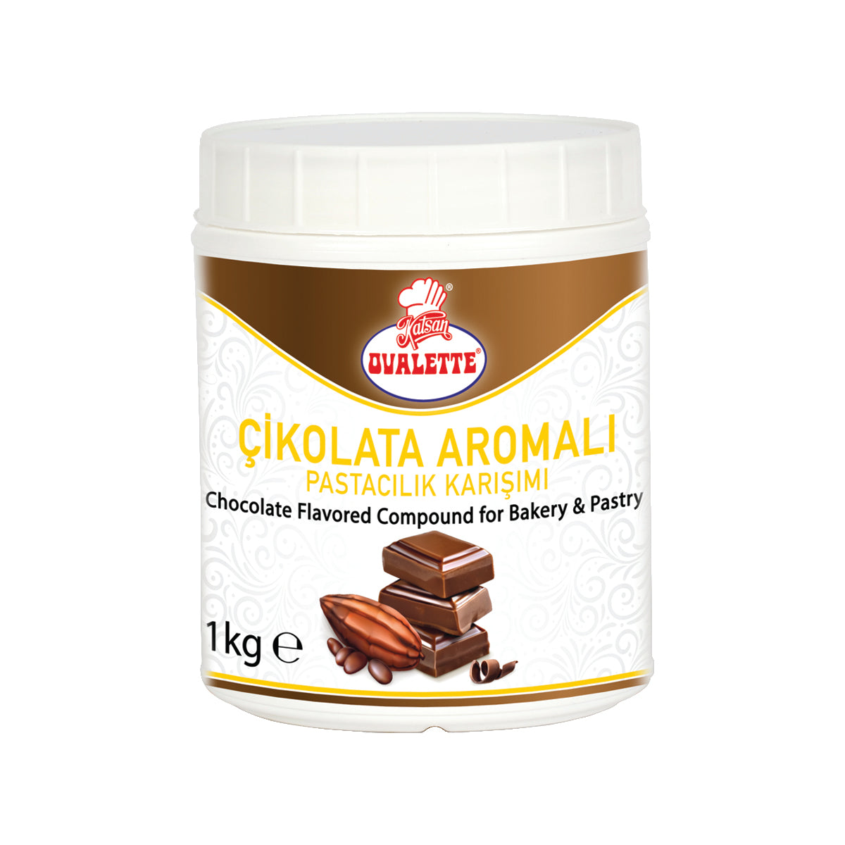 Katsan Ovalette Chocolate Flavored Compound For Pastry 1 kg