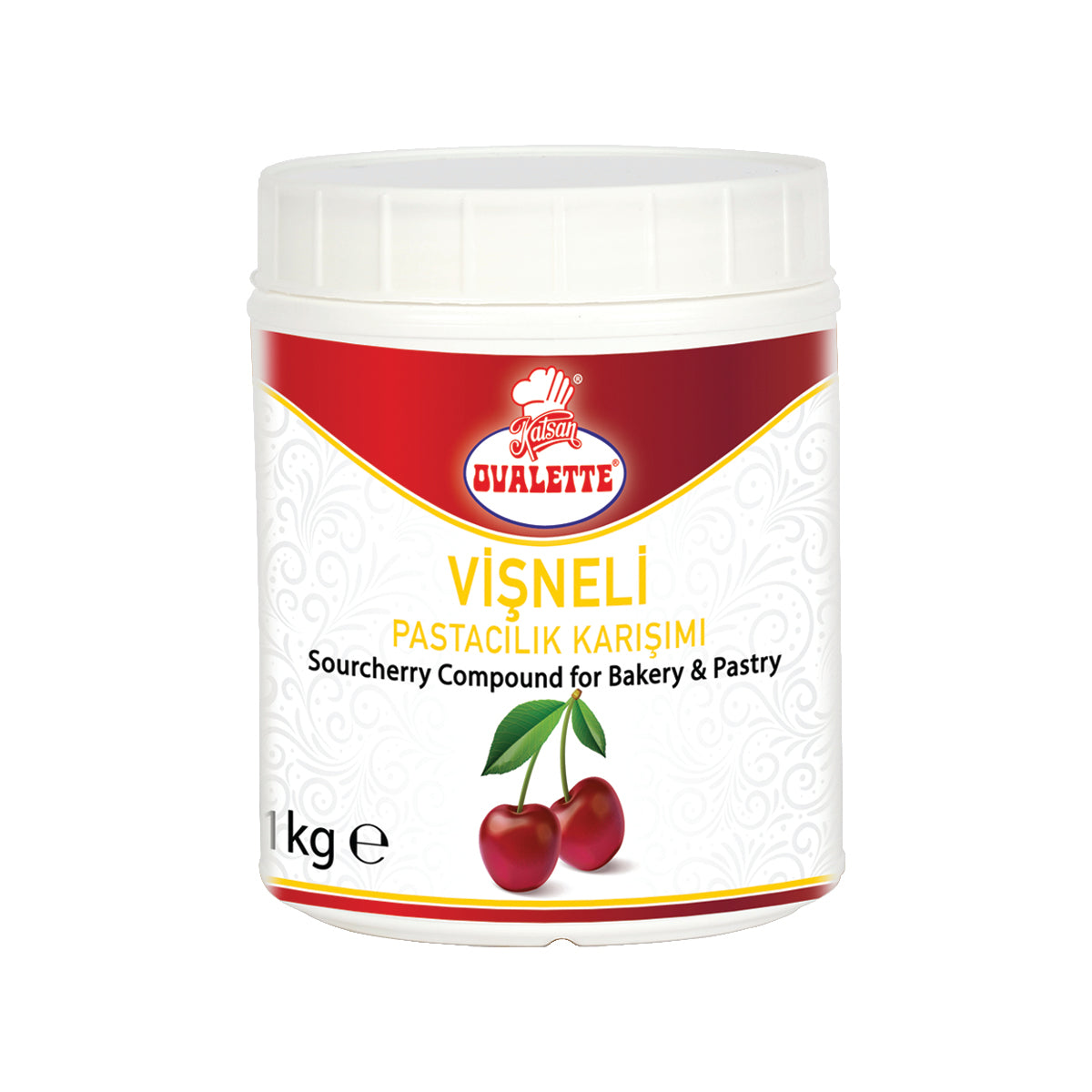 Katsan Ovalette Sour Cherry Flavored Compound For Pastry 1 kg
