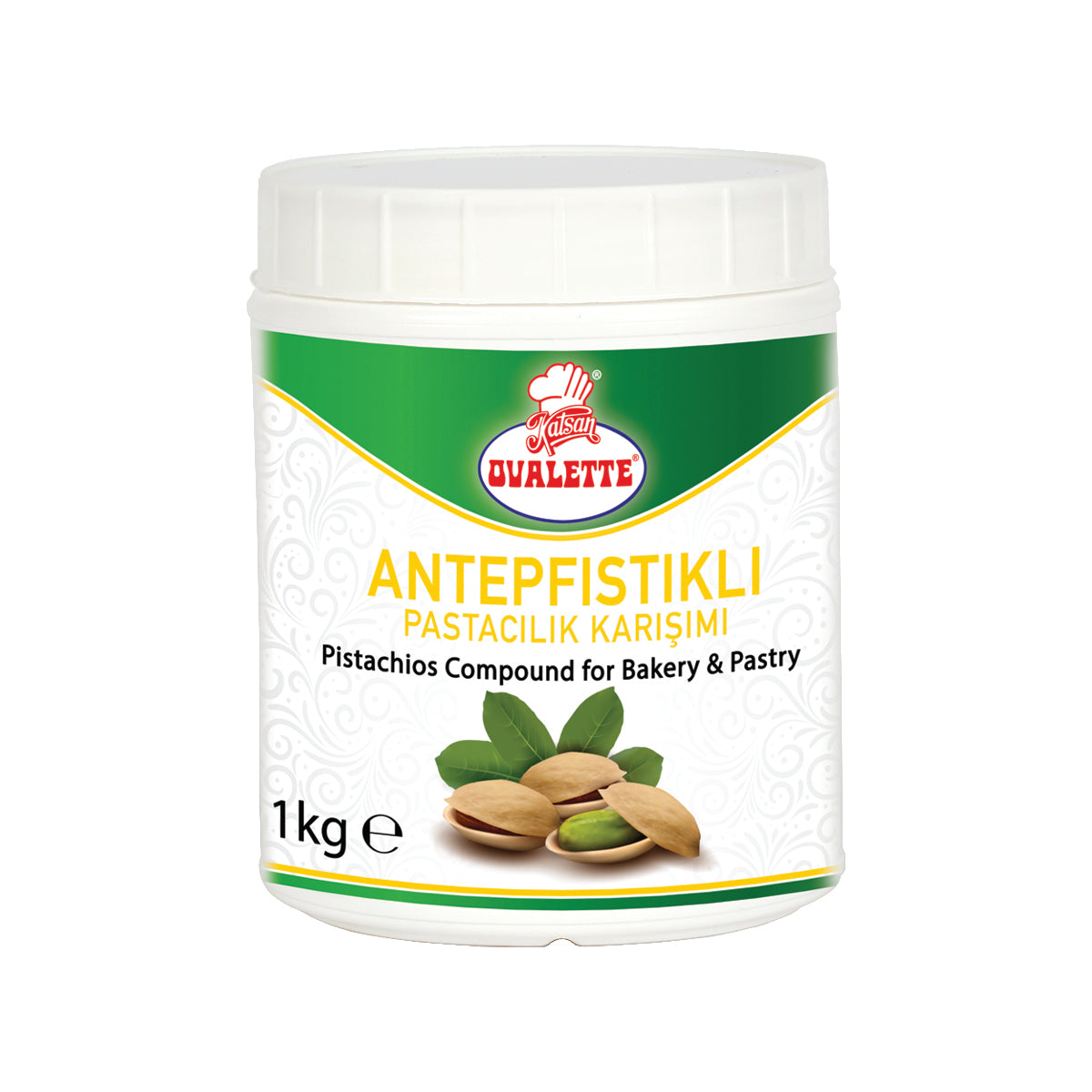 Katsan Ovalette Pistachio Flavored Compound For Pastry 1 kg