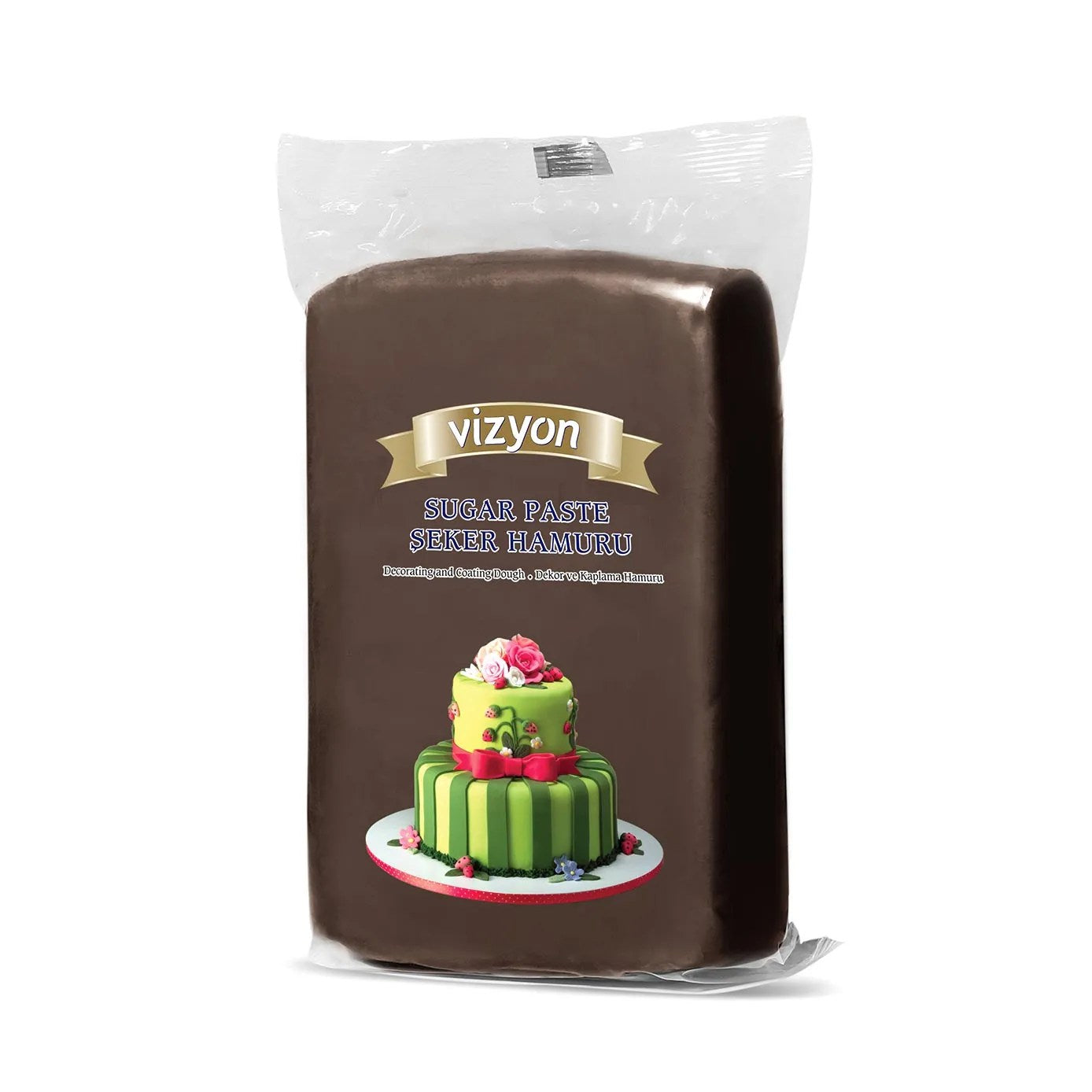 Vizyon Sugar Paste Icing Brown 1 kg