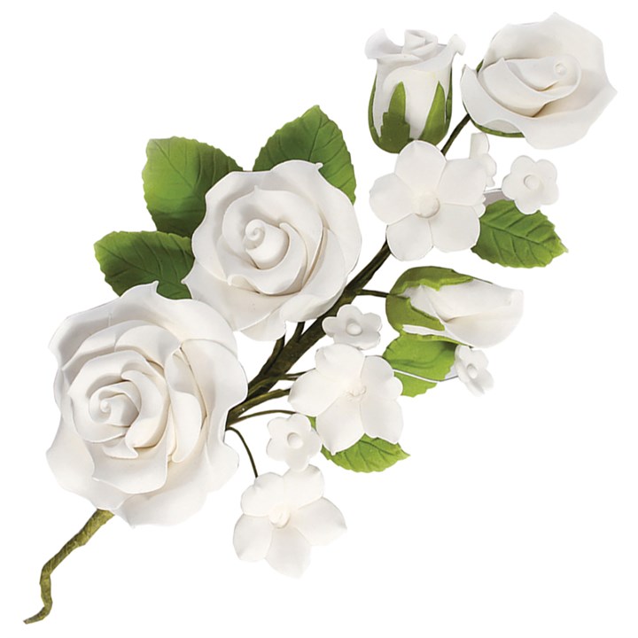 Gum Paste Spray White Rose 145 mm