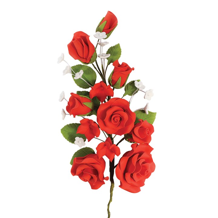 Gum Paste Spray Red Rose 170 mm