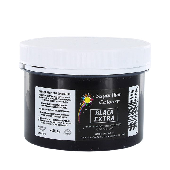 Sugarflair Paste Colours - Spectral Black Extra - 400 gr