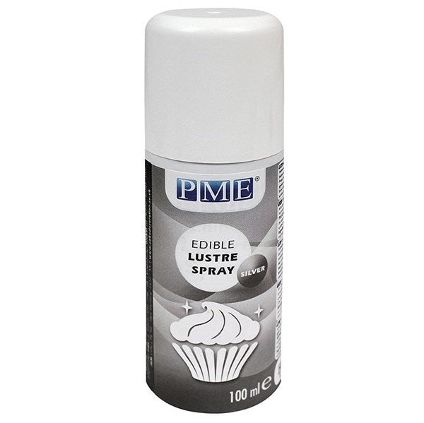 Pme Edible Lustre Spray - Silver 100 ml