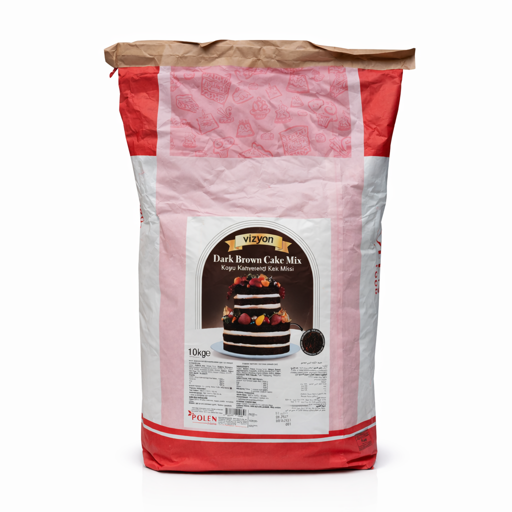 Vizyon Dark Brown Cake Mix Professional Chocolate Bakery Blend 10 kg
