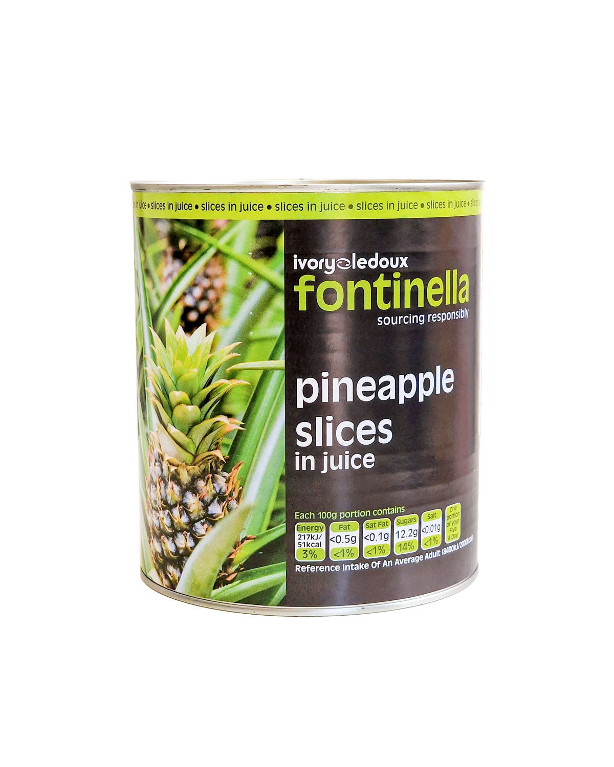 Fontinella Pineapple Pieces In Light Syrup 3.06 kg ( 6 Pcs )