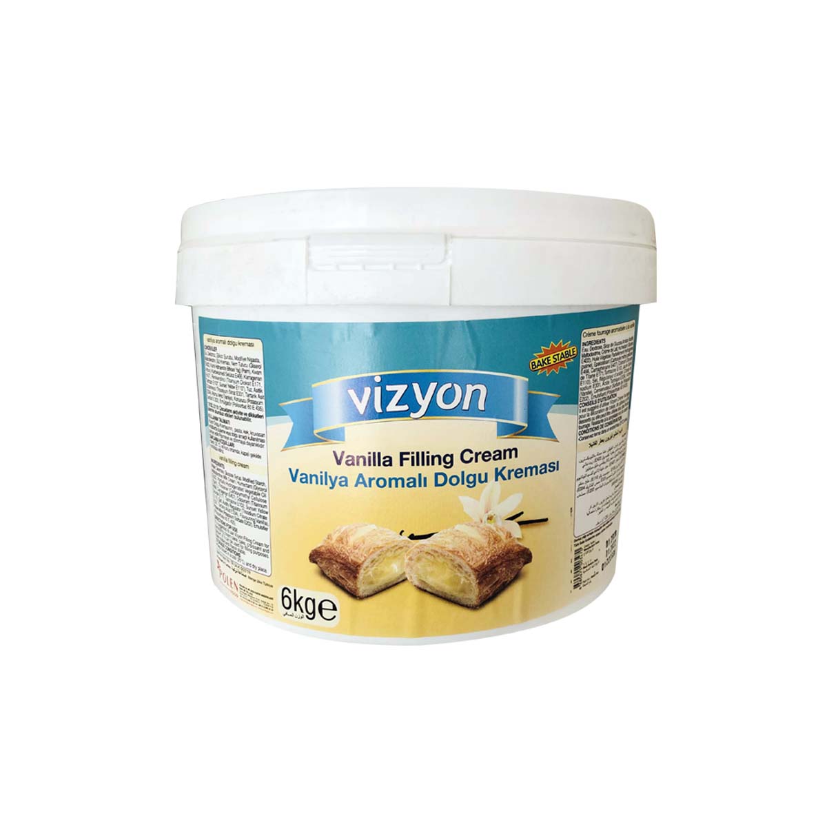 Vizyon Vanilla Flavoured Filling Cream 6kg