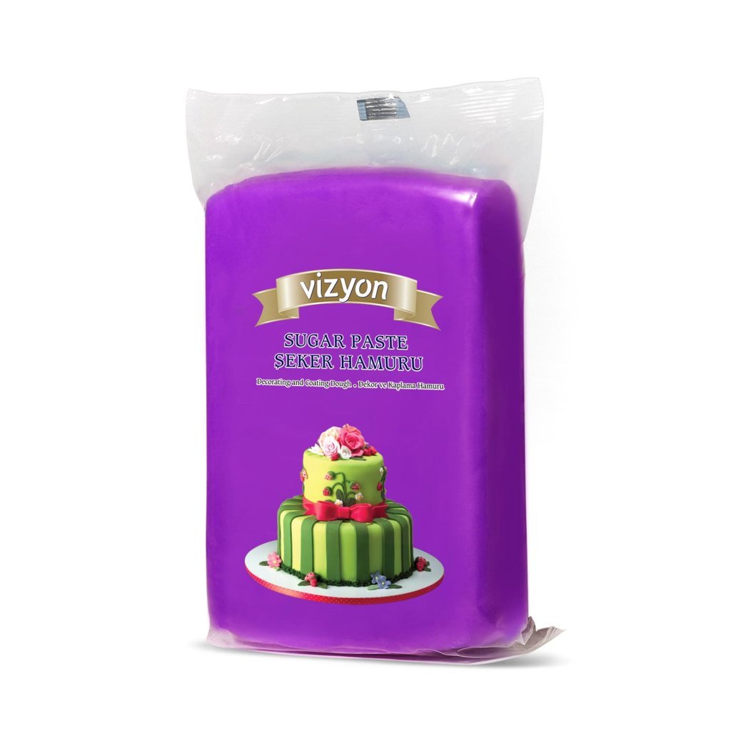 Vizyon Sugar Paste Icing Dark Magenta 1 kg