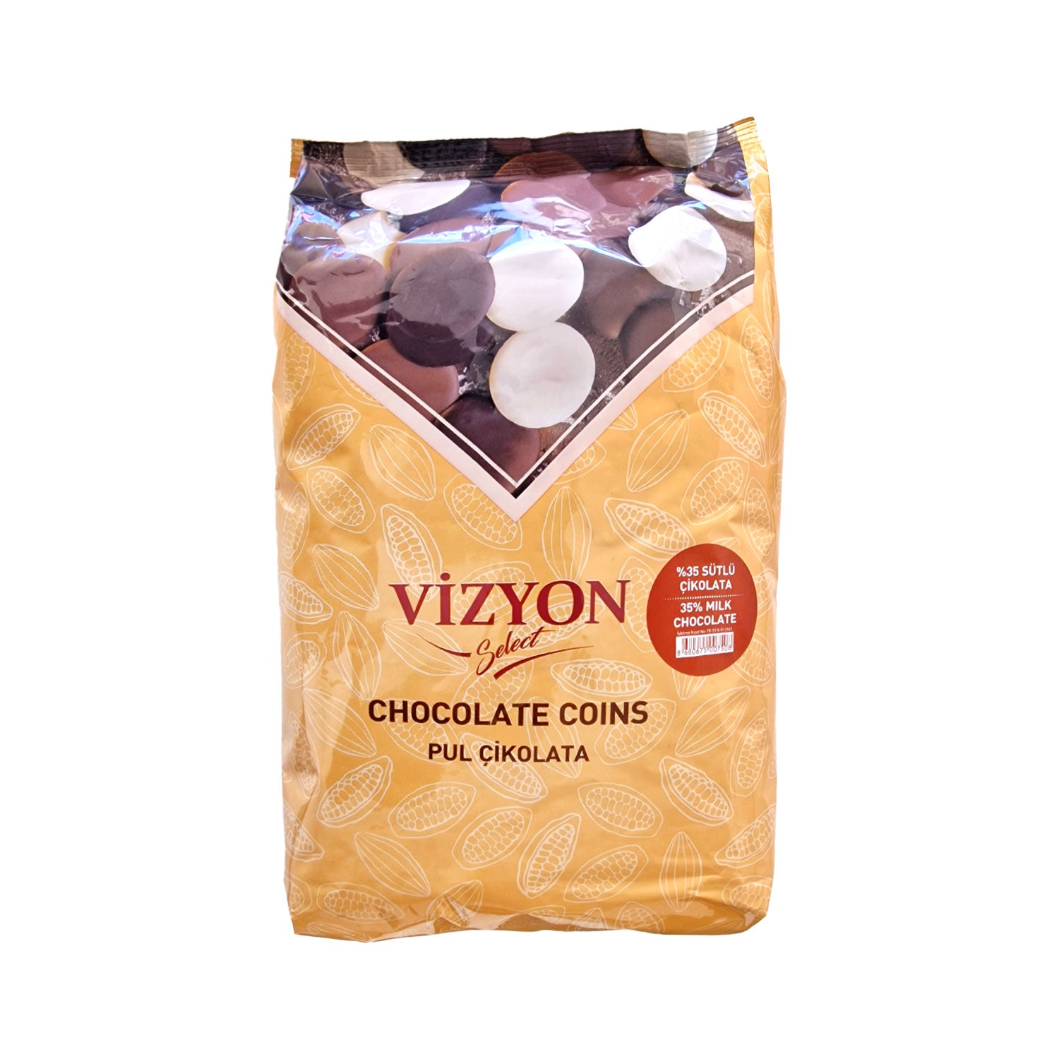 Vizyon 35% Milk Chocolate Button 2.5kg